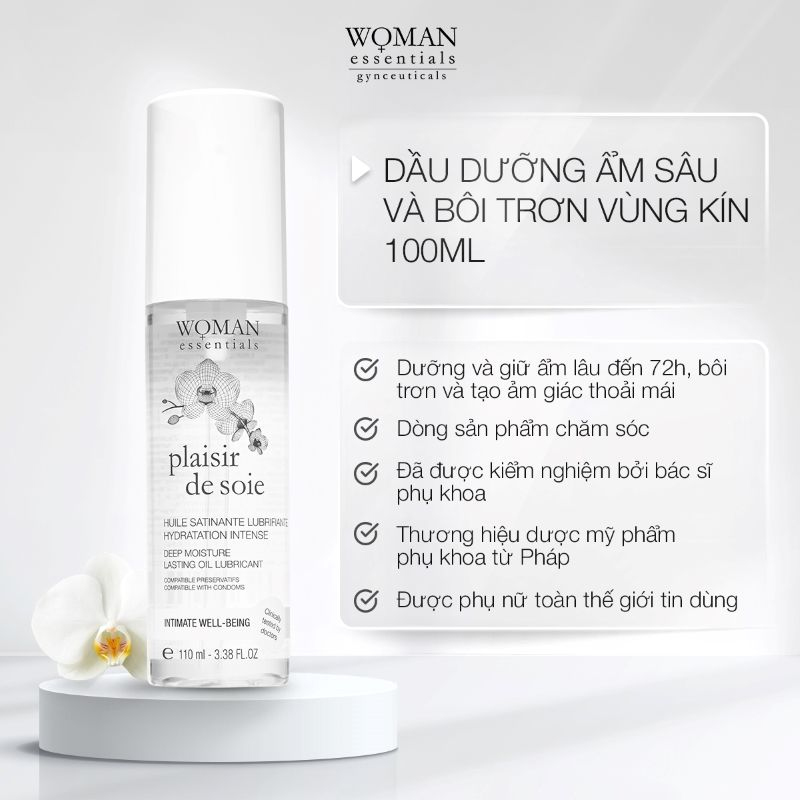 Dầu dưỡng ẩm vùng kín Woman Essentials Plaisir De Soie