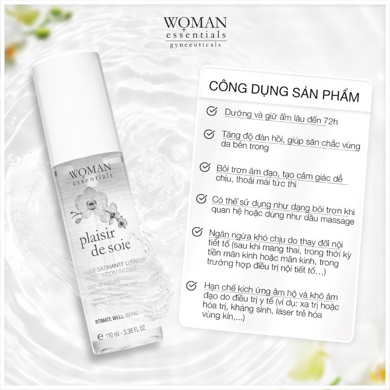 Dầu dưỡng ẩm vùng kín Woman Essentials Plaisir De Soie