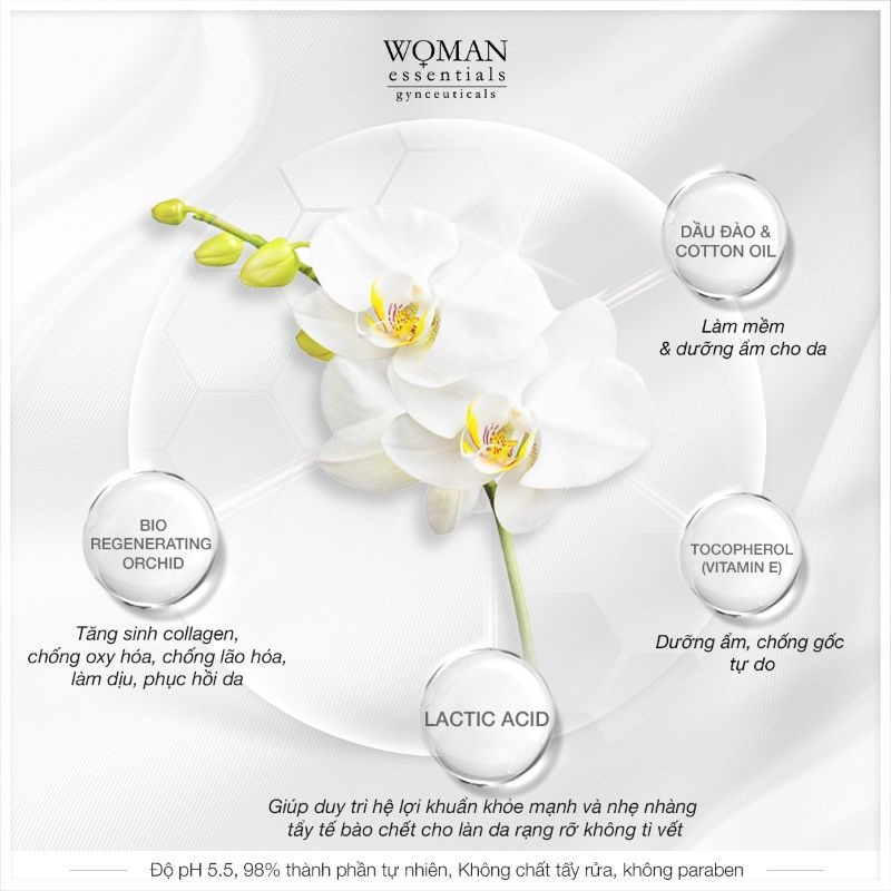 Gel vệ sinh dưỡng ẩm vùng kín Woman Essentials Bain de soie 200ml