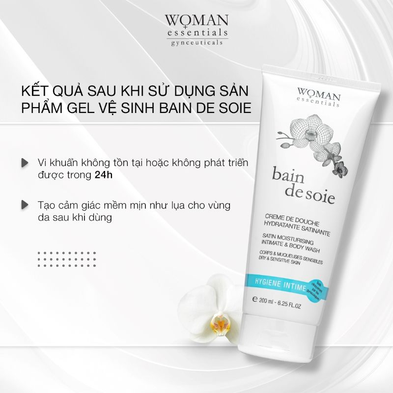 Gel vệ sinh dưỡng ẩm vùng kín Woman Essentials Bain de soie 200ml