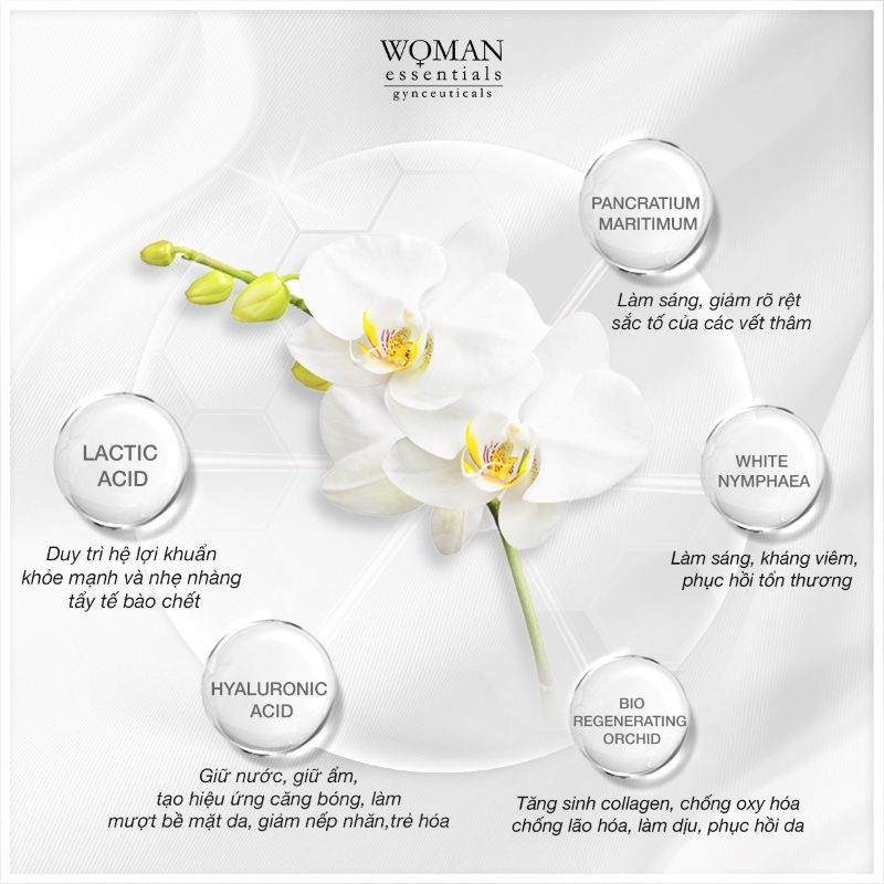 Gel vệ sinh giảm sắc tố vùng kín Woman Essentials bain blanc 200ml