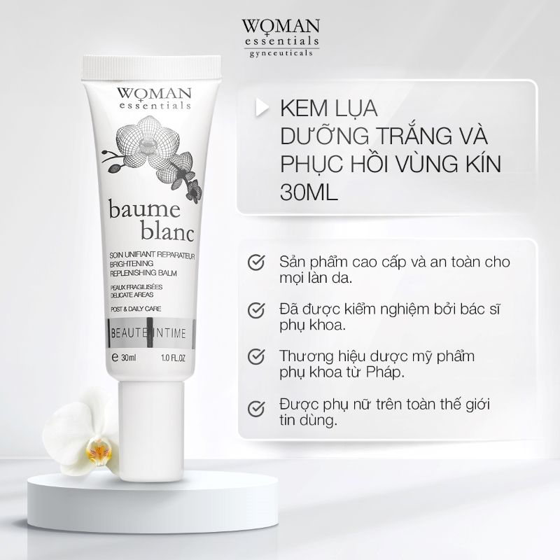 Kem lụa làm sáng và phục hồi vùng kín Woman Essentials Baume blanc 30ml