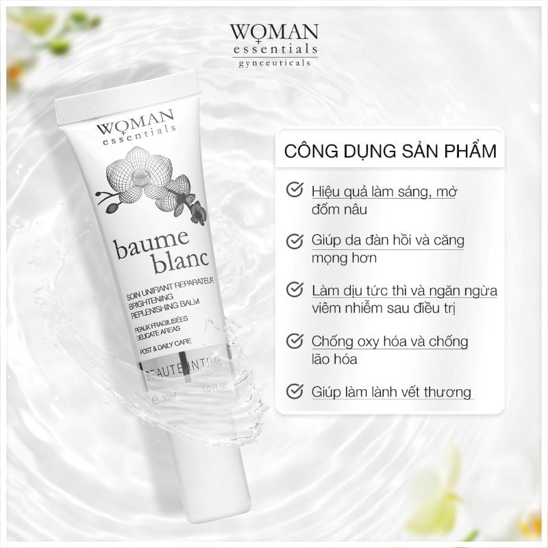 Kem lụa làm sáng và phục hồi vùng kín Woman Essentials Baume blanc 30ml