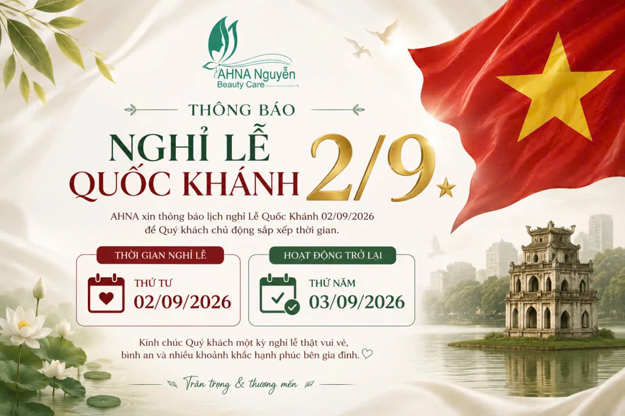 AHNA Beauty Center Thông Báo Nghỉ Lễ 2/9 Năm 2026