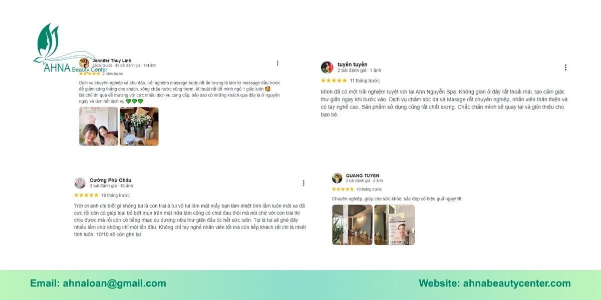 Cảm nhận thực tế từ khách hàng đã trị liệu da tại AHNA Beauty
