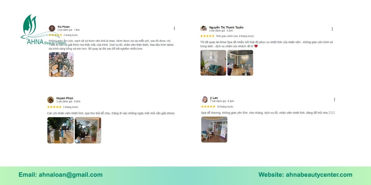 Trải nghiệm thực tế từ khách hàng từng đến AHNA Beauty